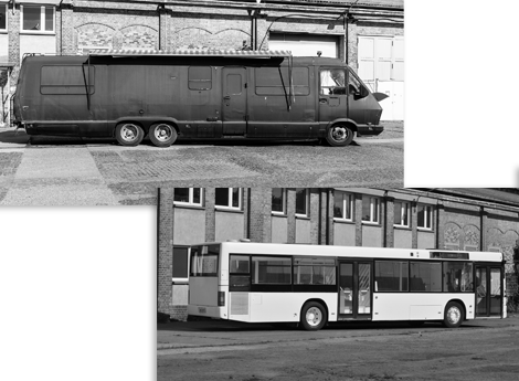 Modulari Buss Weiss und Schwarz